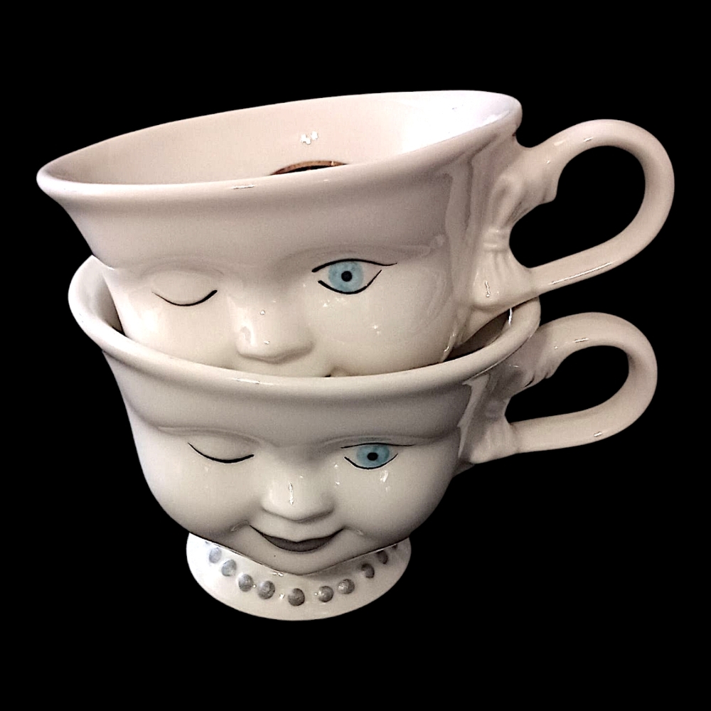 2 Baileys Wink Face Mugs Cups Signed Helen Hunt for Los Angeles Youth Network